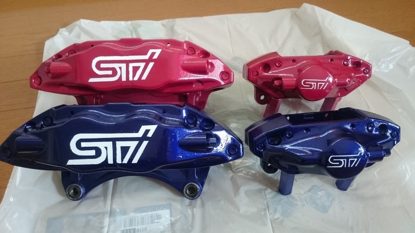 ブレーキキャリパーウレタン塗装（スバル純正ブレンボ）